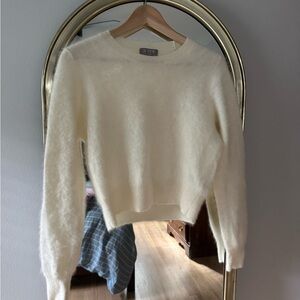 J. Crew Brushed Cashmere Shrunken Crewneck Sweater